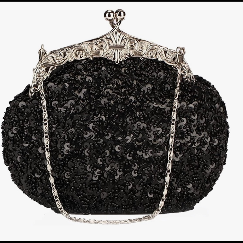 1950s Style Sequin Clutch Purse
